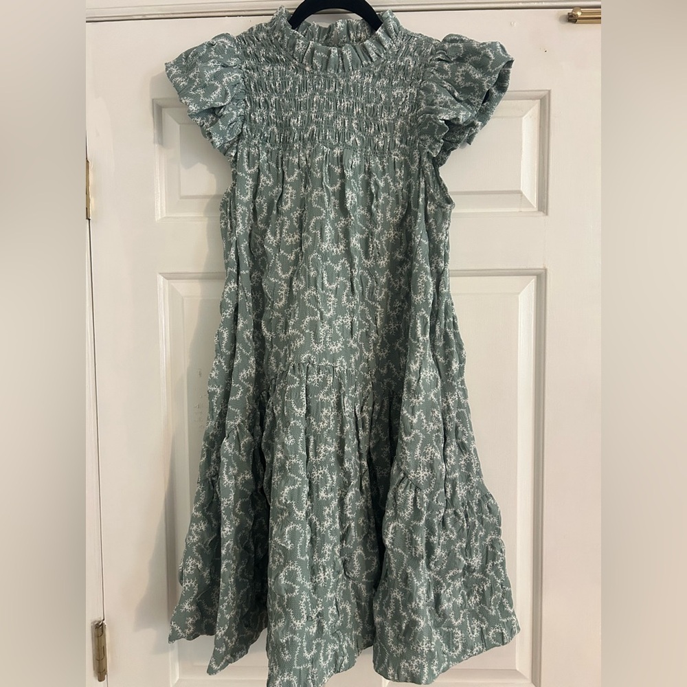 Sea New York Green and White Dress - Size XS